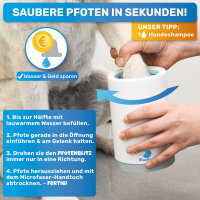 BluePet PfotenBlitz - Pfotenreiniger für Hunde inkl. Mikrofaser-Handtuch