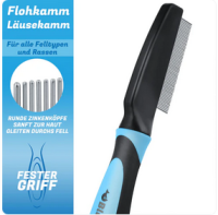 BluePet Flohkamm & Läusekamm für Hunde...