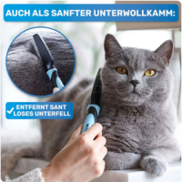 BluePet Flohkamm & Läusekamm für Hunde & Katzen