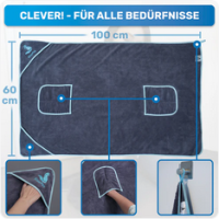 BluePet Hundehandtuch "extrem saugstark" - Mikrofaser 100x60 cm