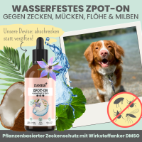 Noms+ Wasserfestes Zpot-on für Hunde gegen Zecken,...