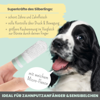 Noms+ Silberling: Antibakterieller Zahnpflege-Fingerling für Hunde mit Silberionen
